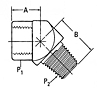 2088 External X Internal Pipe Elbow Adapter